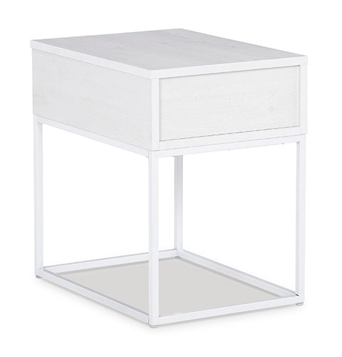 Deznee White End Table