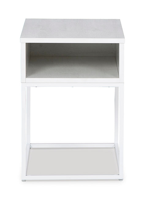 Deznee White End Table