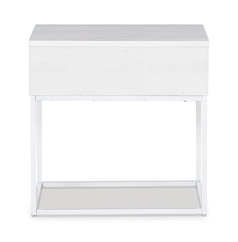 Deznee White End Table