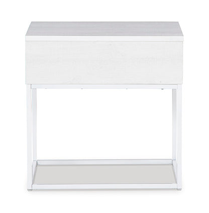 Deznee White End Table