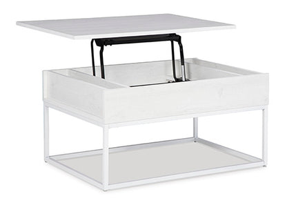 Deznee White Lift-Top Coffee Table