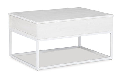 Deznee White Lift-Top Coffee Table