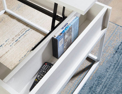 Deznee White Lift-Top Coffee Table