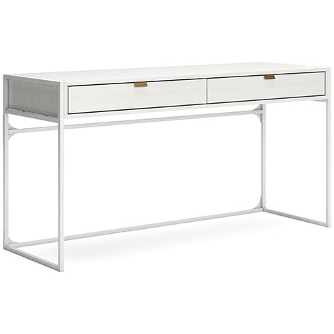 Deznee White Home Office Desk with Drawers