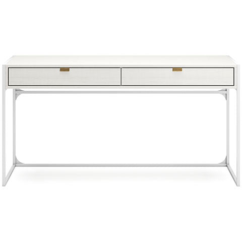 Deznee White Home Office Desk with Drawers