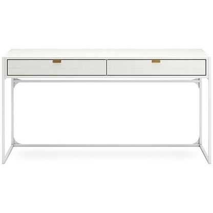 Deznee White Home Office Desk with Drawers