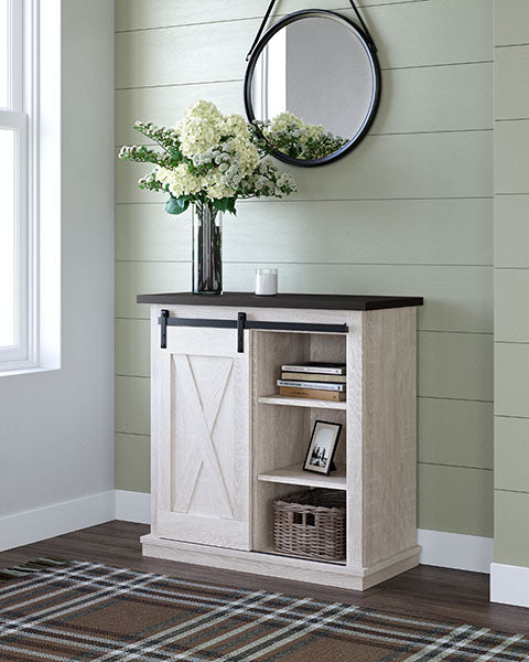 Dorrinson Antique White Accent Cabinet
