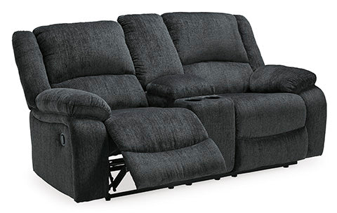 Draycoll Slate Power Reclining Loveseat with Console