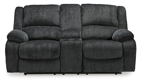 Draycoll Slate Power Reclining Loveseat with Console