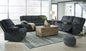 Draycoll Slate Power Reclining Sofa and Loveseat Set