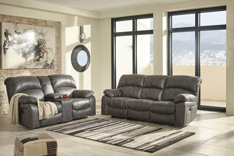 Dunwell Steel Power Reclining Sofa and Loveseat Set