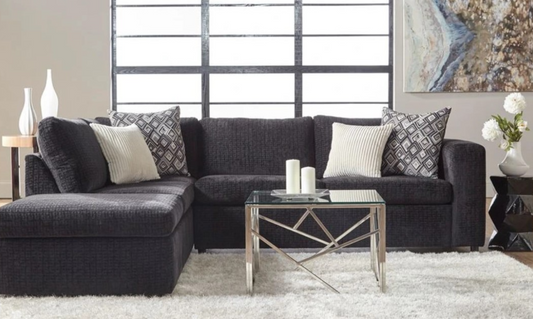 Ultimate Ebony 2-pc Sectional and Chaise