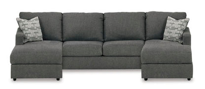 Edenfield Charcoal 3-Piece Sectional with Chaise