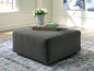Edenfield Charcoal Oversized Accent Ottoman