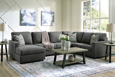 Edenfield Charcoal 3-Piece Sectional with Chaise