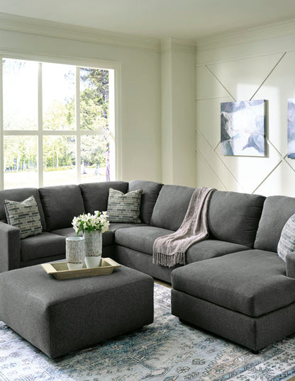 Edenfield Charcoal 3-Piece Sectional with Chaise