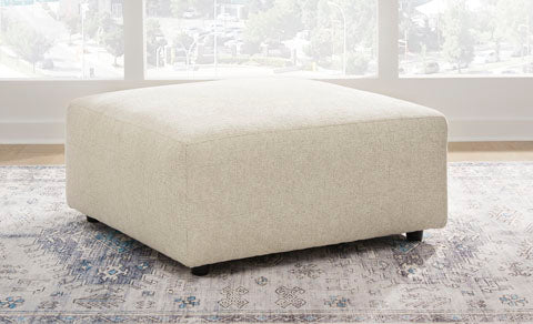 Edenfield Linen Oversized Accent Ottoman