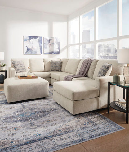 Edenfield Linen 3-Piece Sectional with Chaise