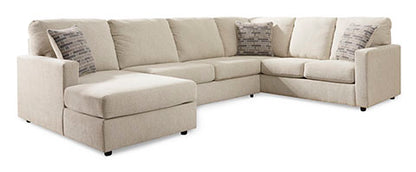 Edenfield Linen 3-Piece Sectional with Chaise