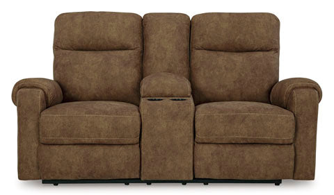 Edenwold Brindle Reclining Loveseat with Console