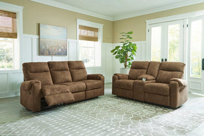 Edenwold Brindle Reclining Sofa and Loveseat Set