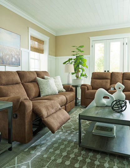 Edenwold Brindle Reclining Sofa and Loveseat Set