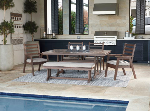 Emmeline Brown 6-pc Outdoor Dining Set