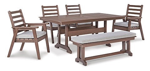 Emmeline Brown 6-pc Outdoor Dining Set