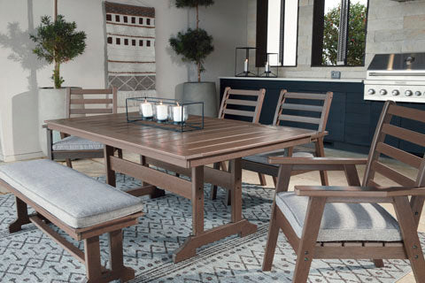 Emmeline Brown 6-pc Outdoor Dining Set