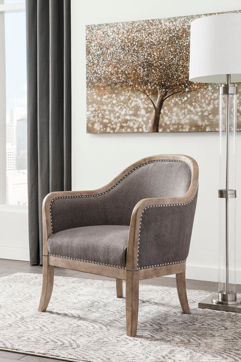 Engineer Taupe Accent Chair