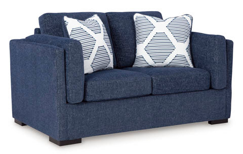 Evansley Navy Loveseat