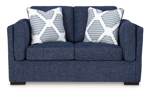 Evansley Navy Loveseat