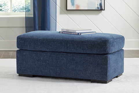 Evansley Navy Ottoman