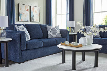 Evansley Navy Sofa and Loveseat Set
