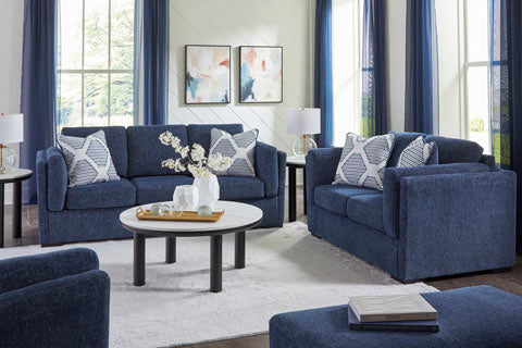 Evansley Navy Loveseat