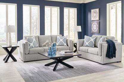 Evansley Pewter Sofa and Loveseat Set