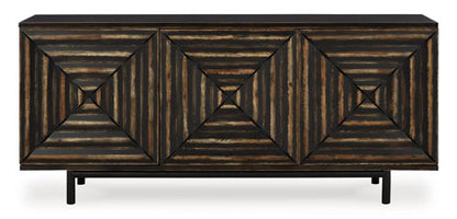 Fair Ridge Distressed Black Accent Cabinet