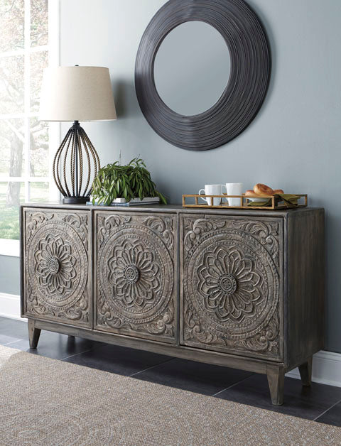 Fair Ridge Dark Brown Accent Cabinet