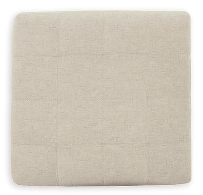 Falkirk Parchment Oversized Accent Ottoman