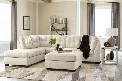 Falkirk Parchment 2-Piece Sectional with Chaise