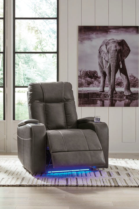 Feazada Shadow Power Recliner with Adjustable Headrest