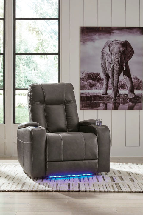 Feazada Shadow Power Recliner with Adjustable Headrest