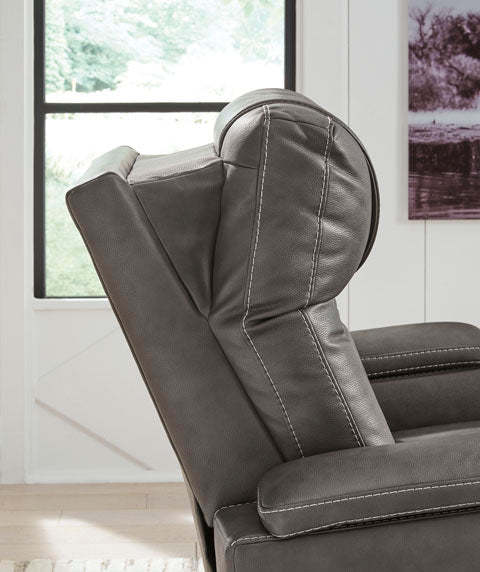 Feazada Shadow Power Recliner with Adjustable Headrest