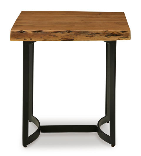 Fortmaine Brown and Black End Table