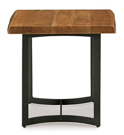 Fortmaine Brown and Black End Table