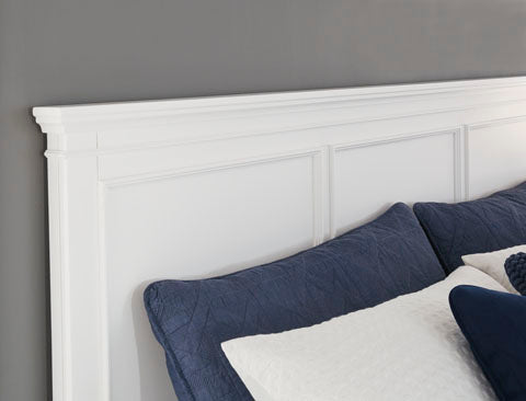 Fortman Pure White Panel Bed