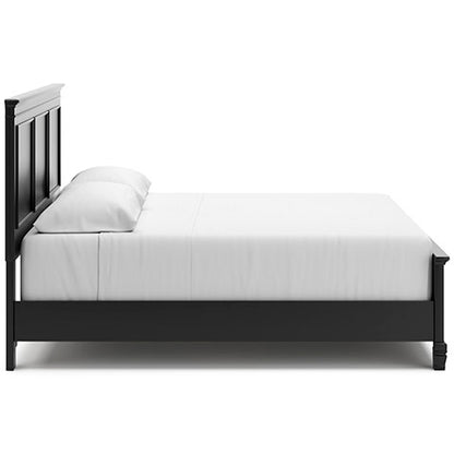 Fortman Pure Black Panel Bed