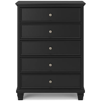 Fortman Pure Black Chest of Drawers