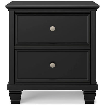 Fortman Pure Black Nightstand