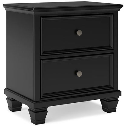 Fortman Pure Black Nightstand
